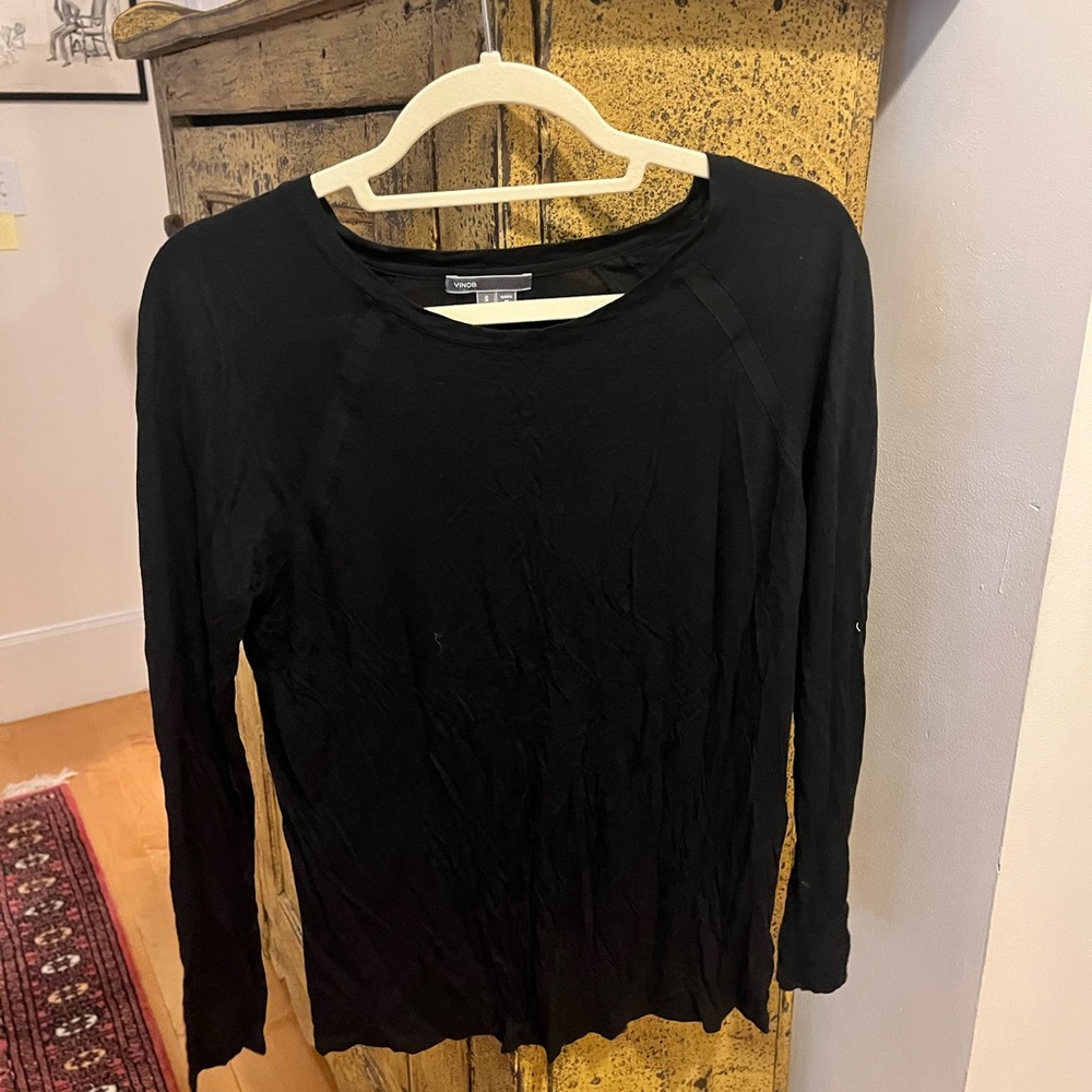 Vince black long sleeve shirt. Super soft. Like new. Size small